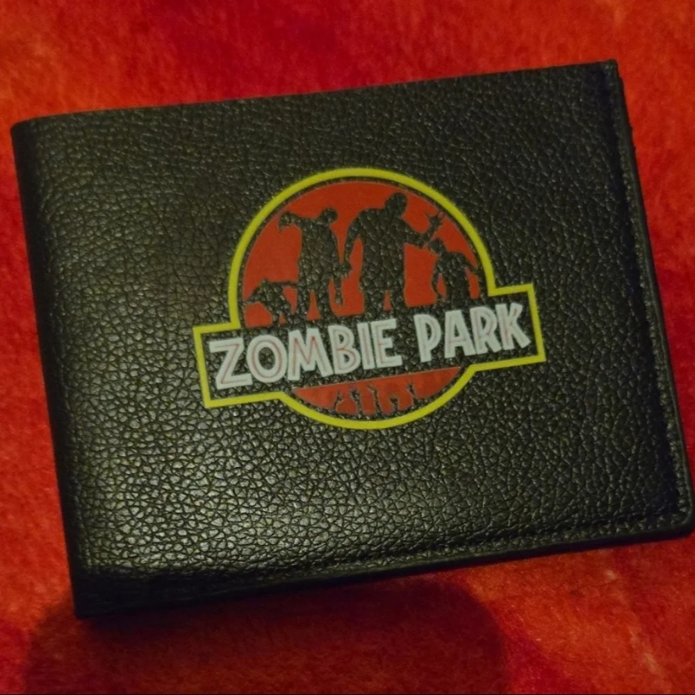 New zombie Halloween horror jurassic park leather wallet